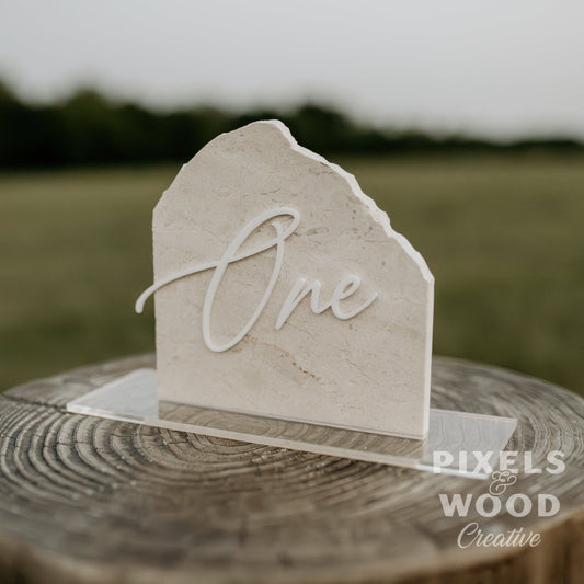 Marble Natural Stone Table Numbers