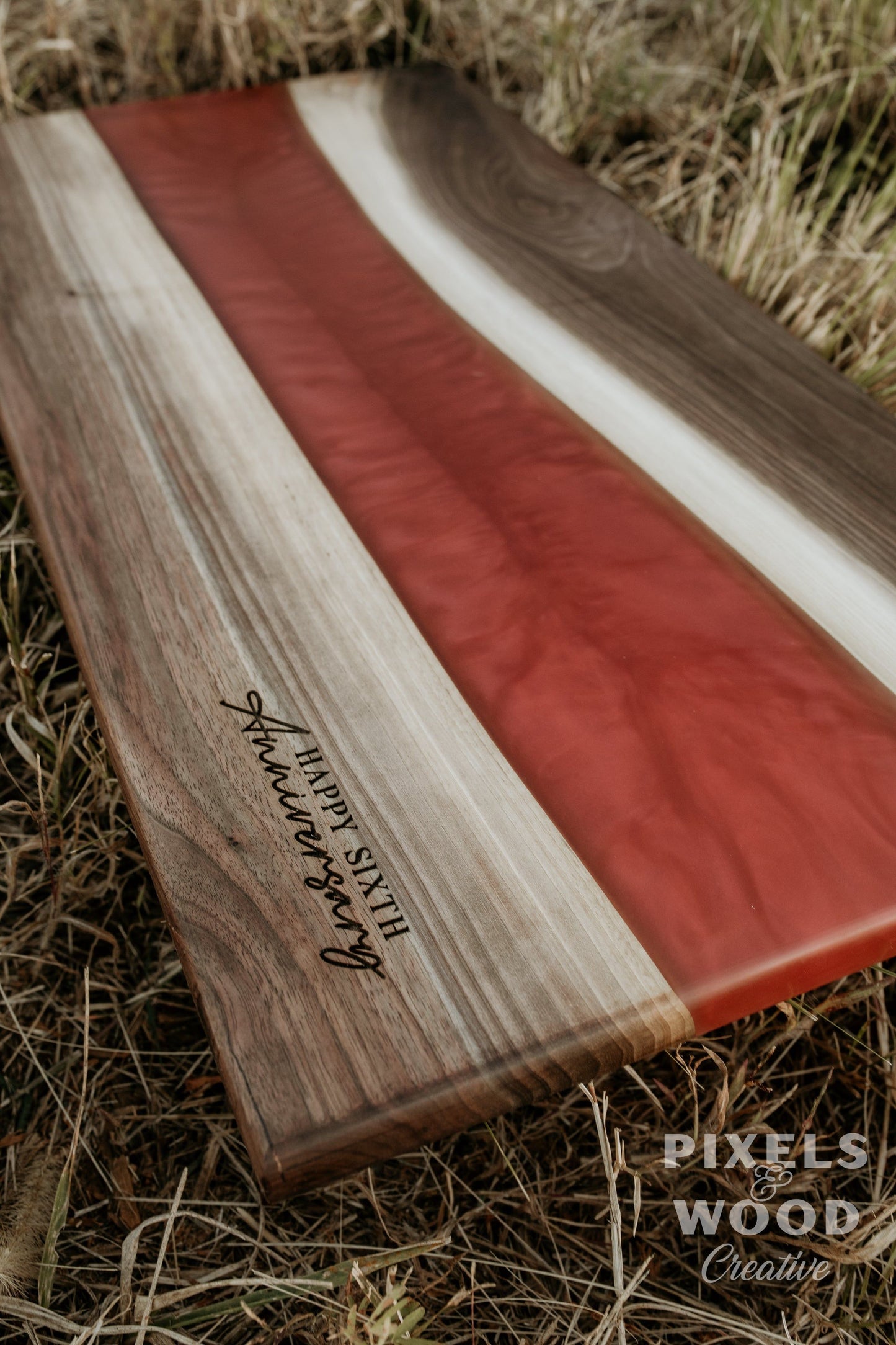 Large Red Walnut Charcuterie Board
