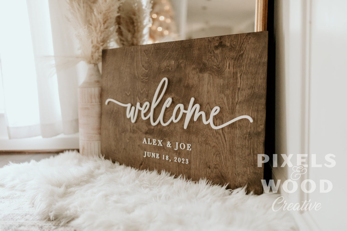 3D Wedding Welcome Sign — 20x30