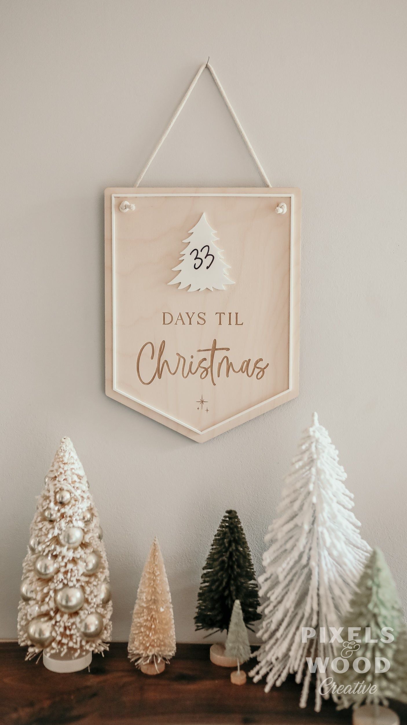 Christmas Countdown Dry Erase Sign