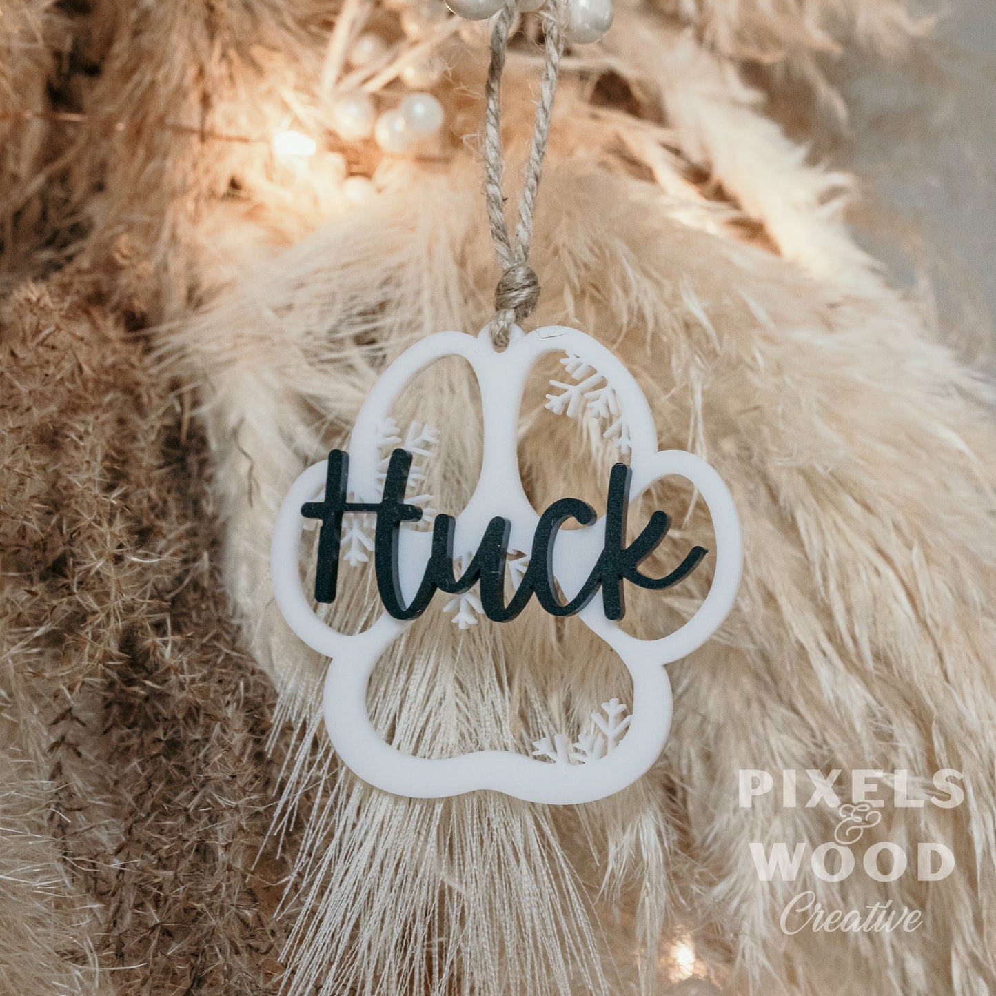 Pawprint Personalized Ornament