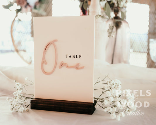 Table Number Sign